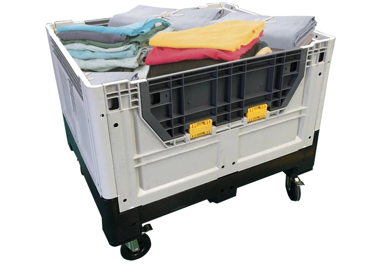 Folding Durable Heavy Duty Industrial Plastic Storage Crates Bins Pallet Box