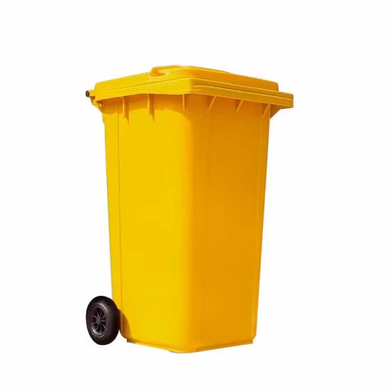 Waste Bin100L/120L/240L/360L カスタマイズカラー大型屋外公共 HDPE リサイクルゴミ箱ペダルプラスチックゴミ/ゴミ箱/車輪/ゴミ箱/蓋とホイール付き